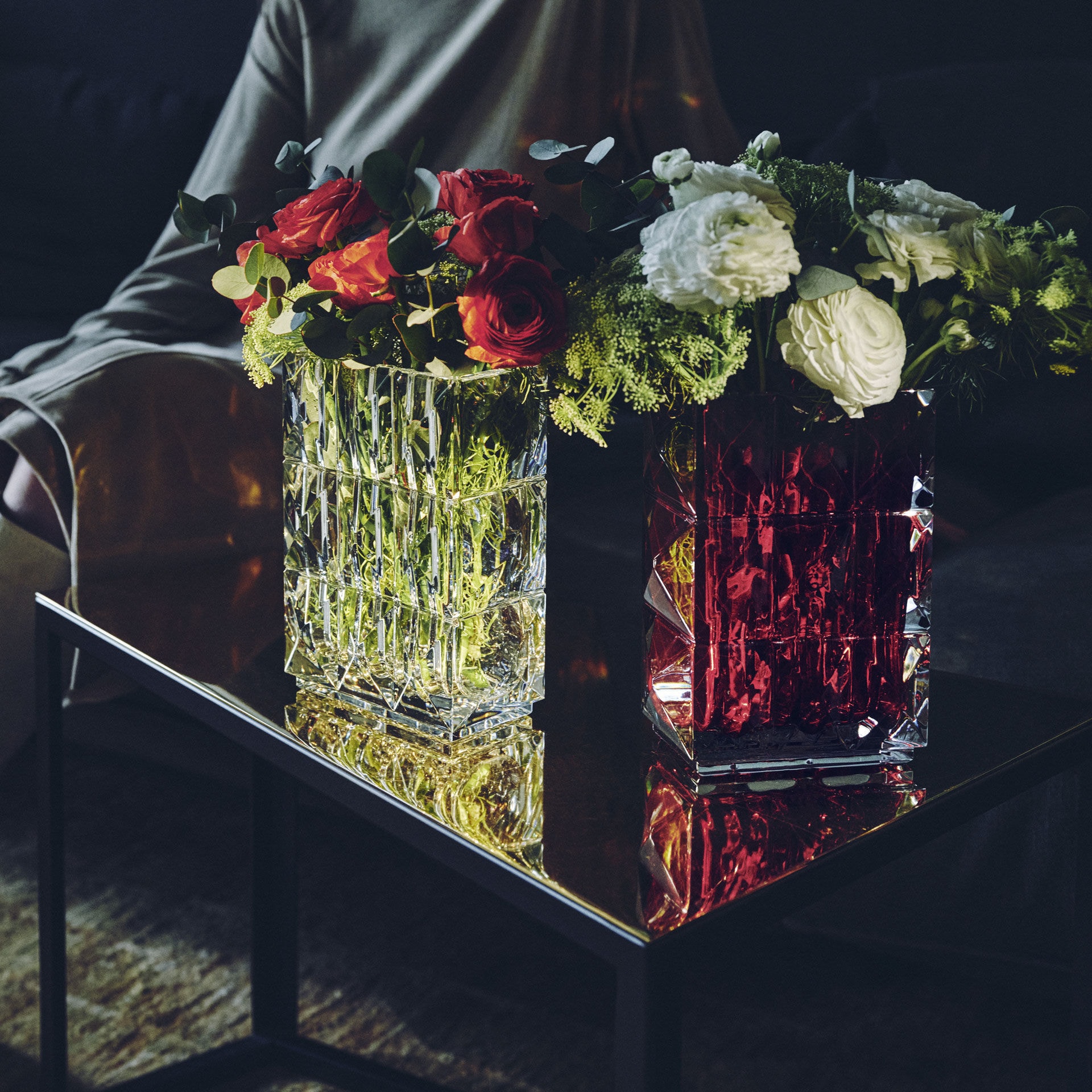 Baccarat, Louxor vases, Rectangular vase, red