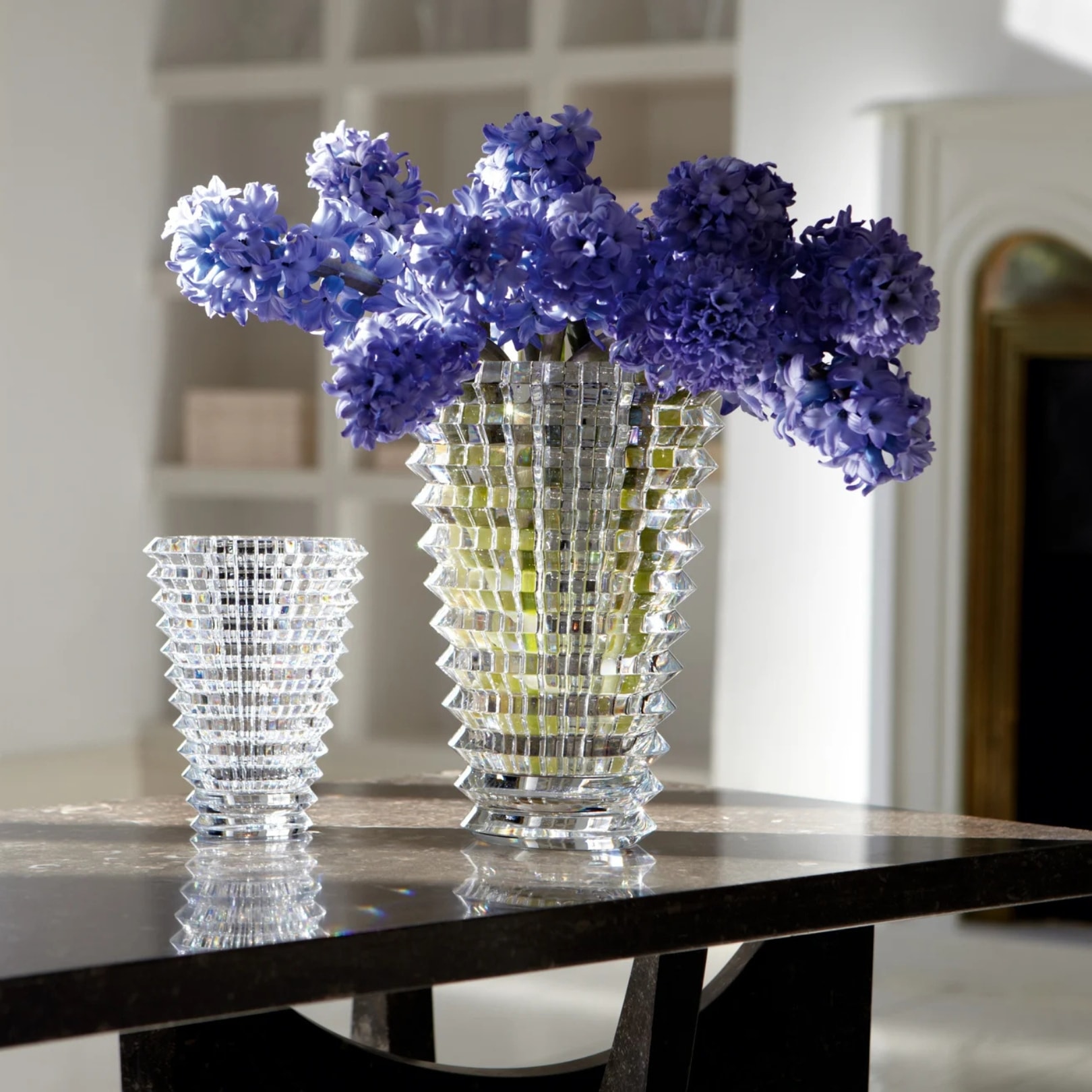 Baccarat, Eye vases, Oval vase small, clear