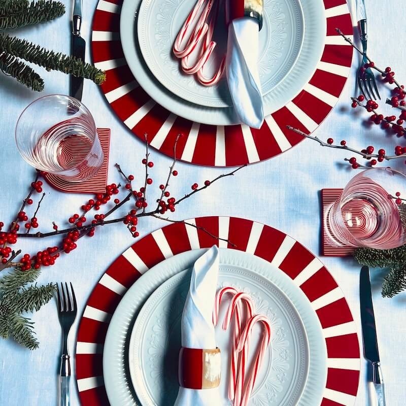 Von Gern Home, Napkin rings, Horn & lacquer napkin ring, red horn