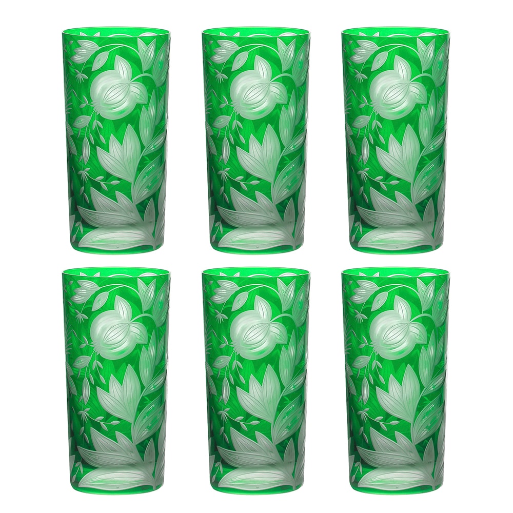Artel, Verdure highball glasses, Highball glass, emerald