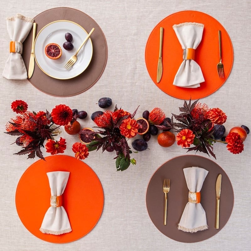 Von Gern Home, Napkin rings, Horn & lacquer napkin ring, orange horn