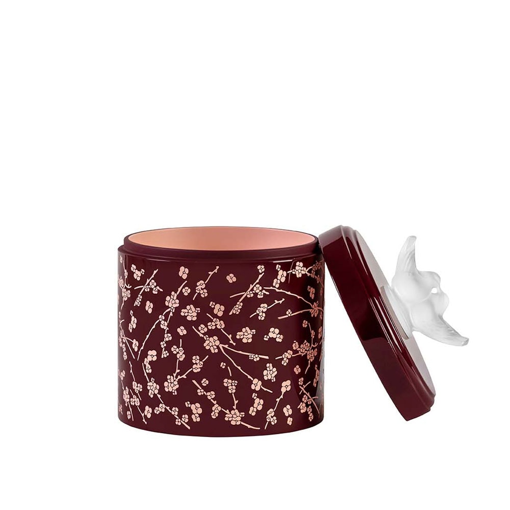 Lalique, Fleurs de cerisier boxes, Large box, burgundy