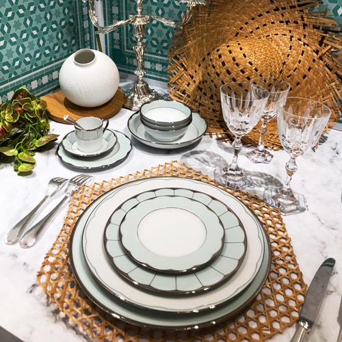Haviland, Illusion Menthe, Dinner plate