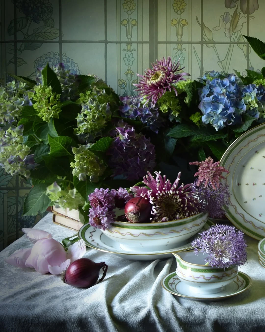 Haviland, Vieux Paris green, Sauce boat