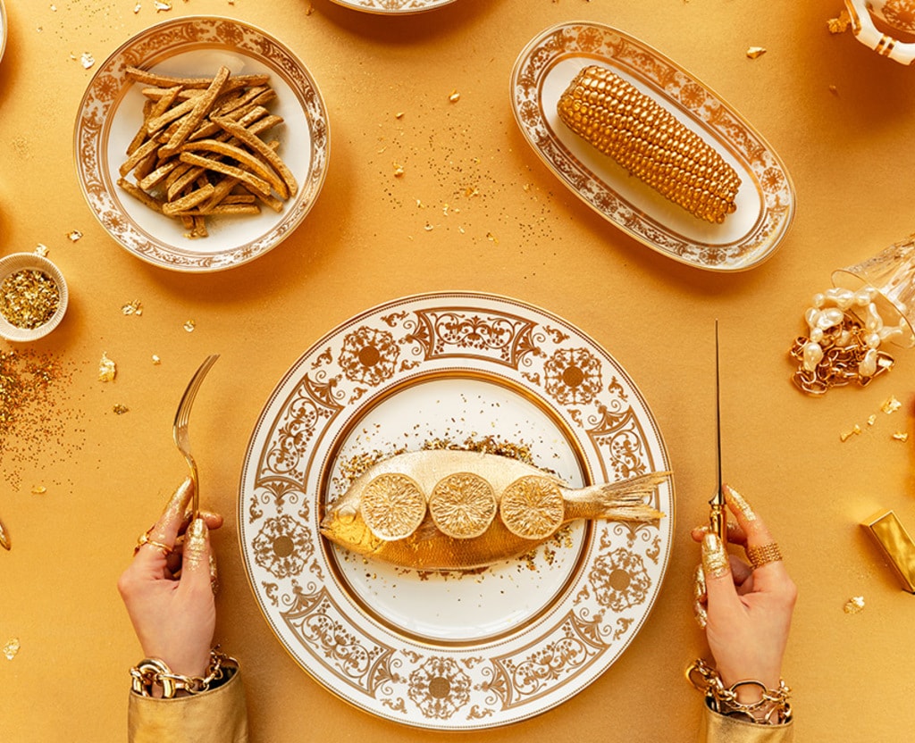 Bernardaud, AUX ROIS - OR, Bread and butter plate 16 cm