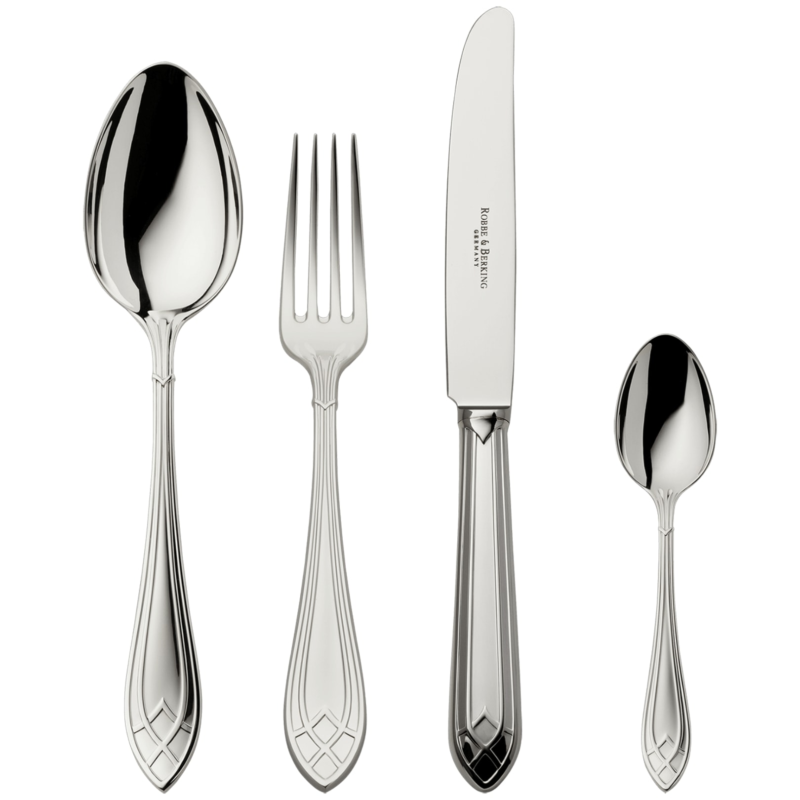 Robbe & Berking, Arcade cutlery, silver plated, 24-piece set