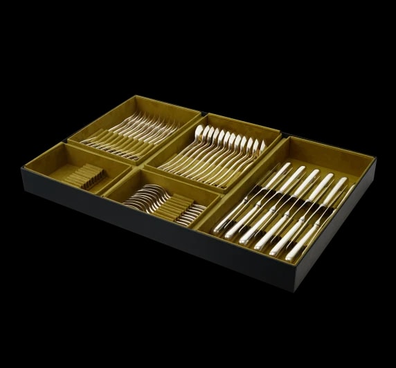 Christofle, Cutlery storage, Cutlery box for 60 pieces