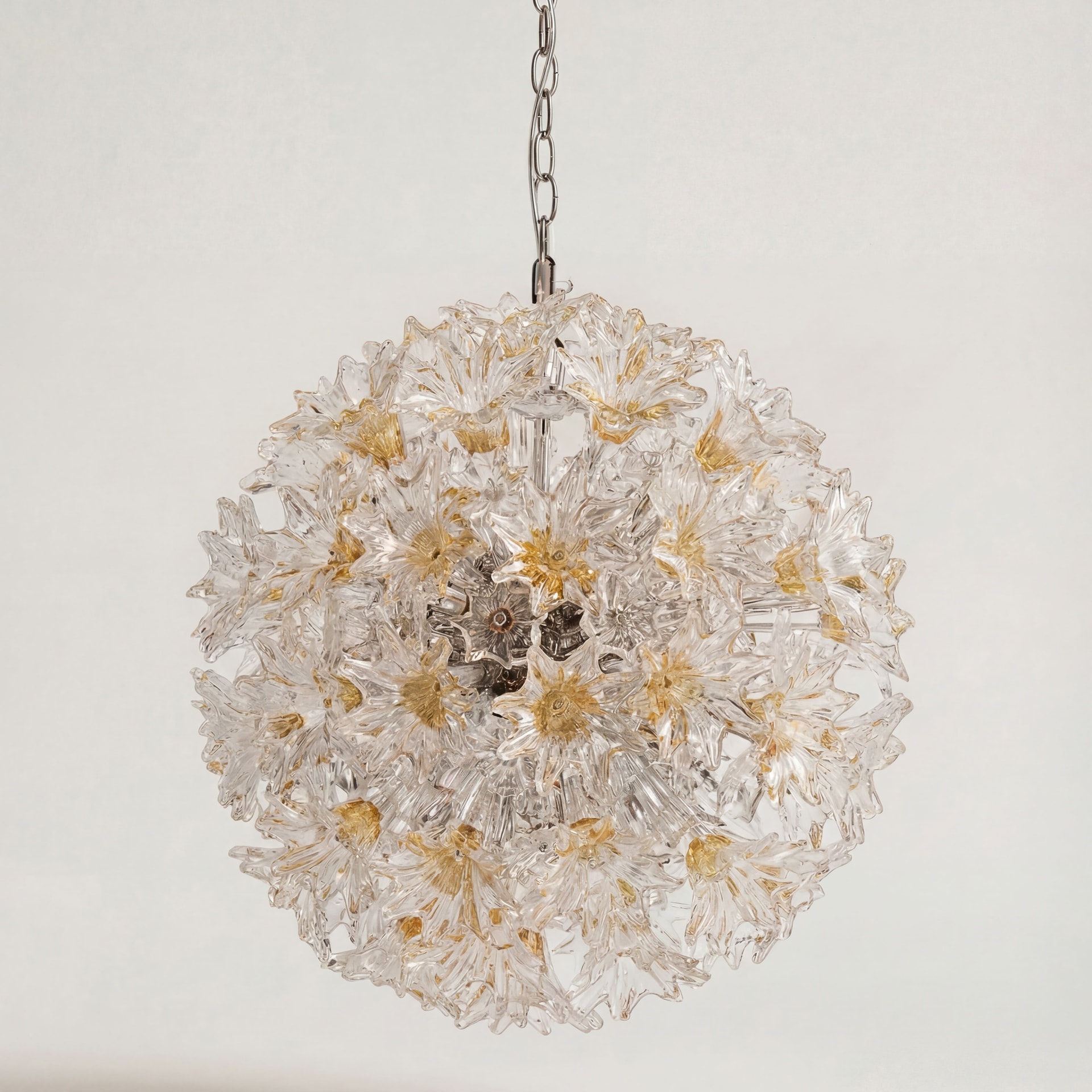 Venini, Art Light, Esprit chandelier, yellow and clear