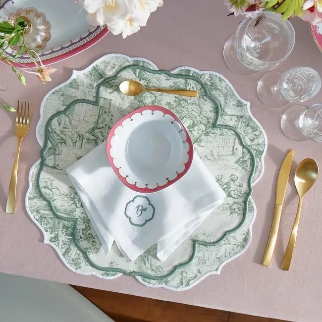 TRUFFLE BEE, FOUNTAIN DE JOUY, Placemats set of 2