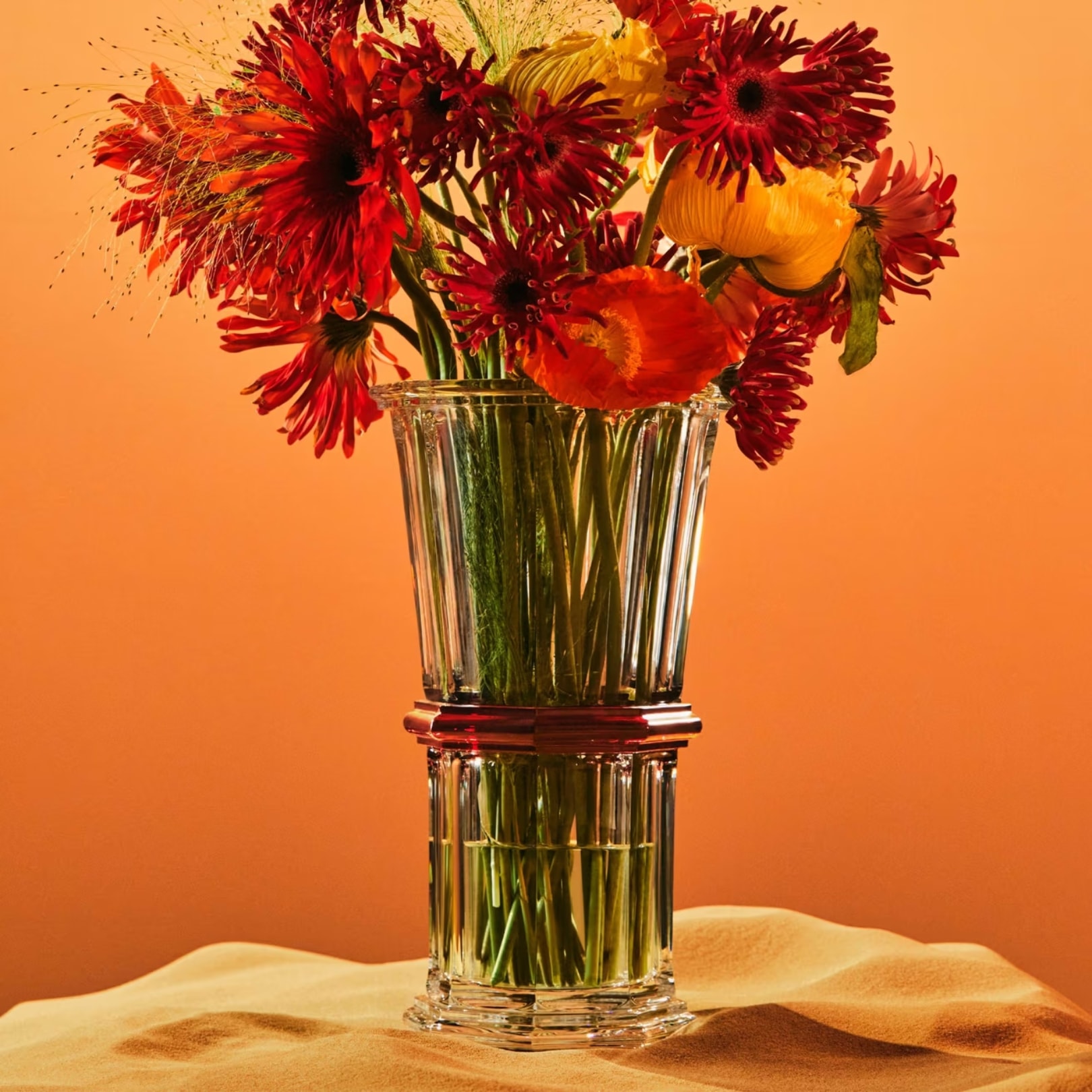 Baccarat, Harcourt vases, Vase, red