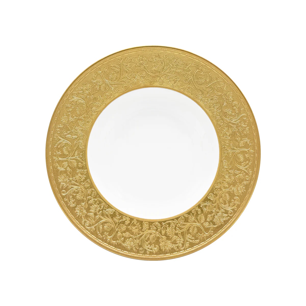 J.L Coquet, Swan Gold, Rim soup plate, medium