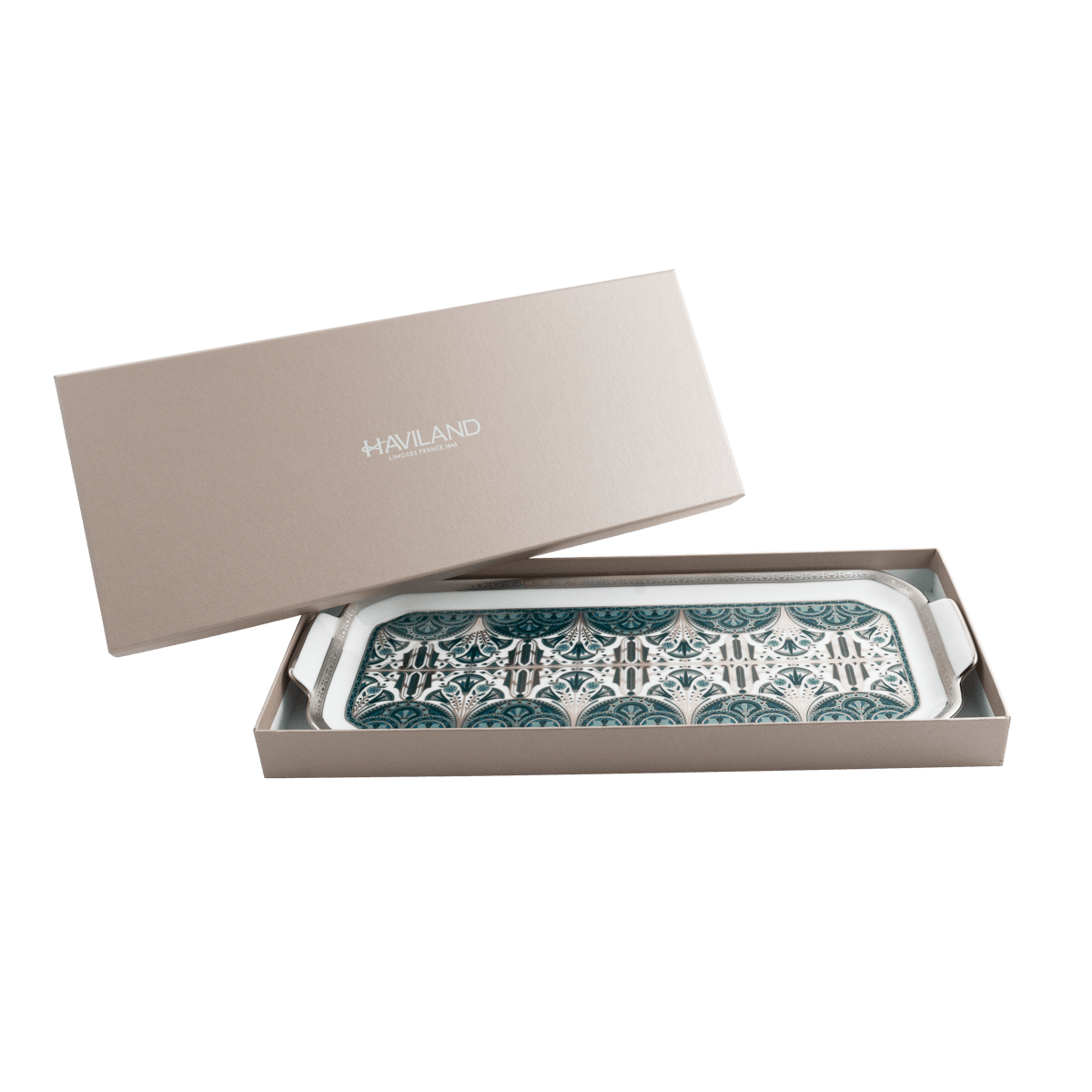 Haviland, Rêves du Nil Platinum, Oblong cake platter