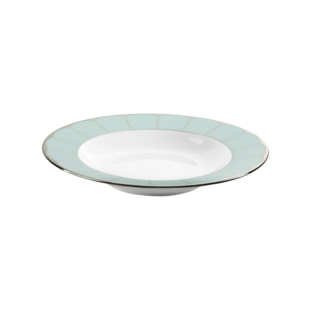 Haviland, Illusion Menthe, Rim soup plate, medium