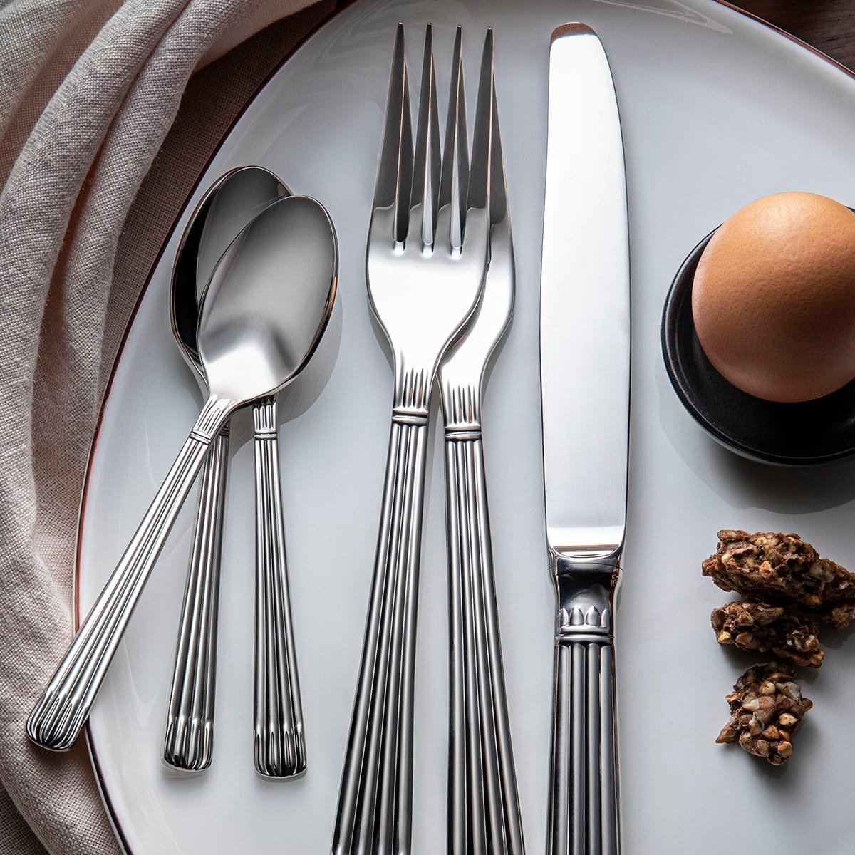 Christofle, Osiris cutlery, stainless steel, Dessert fork
