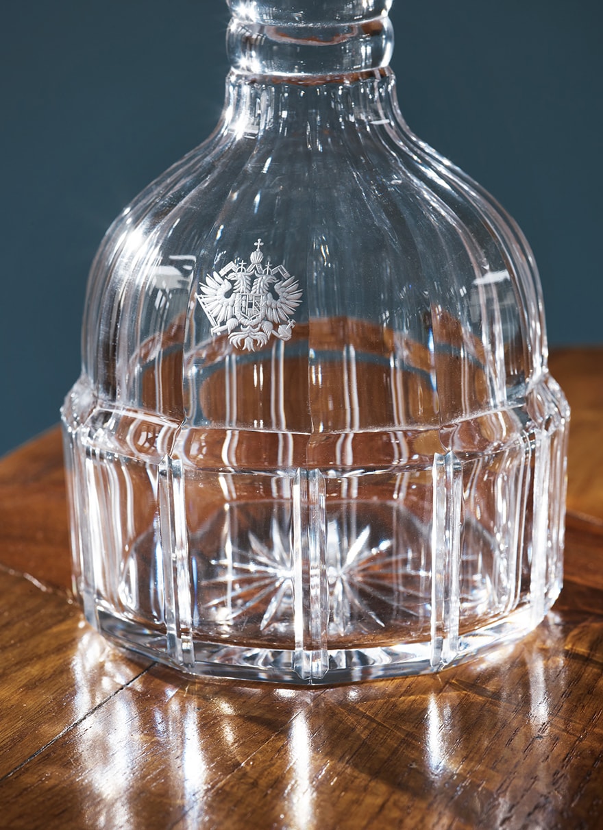 Lobmeyr, Hofburg, Wine decanter with Habsburg crest