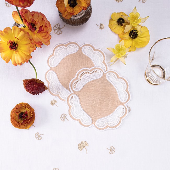 TRUFFLE BEE, OYSTER, Coasters set of 2