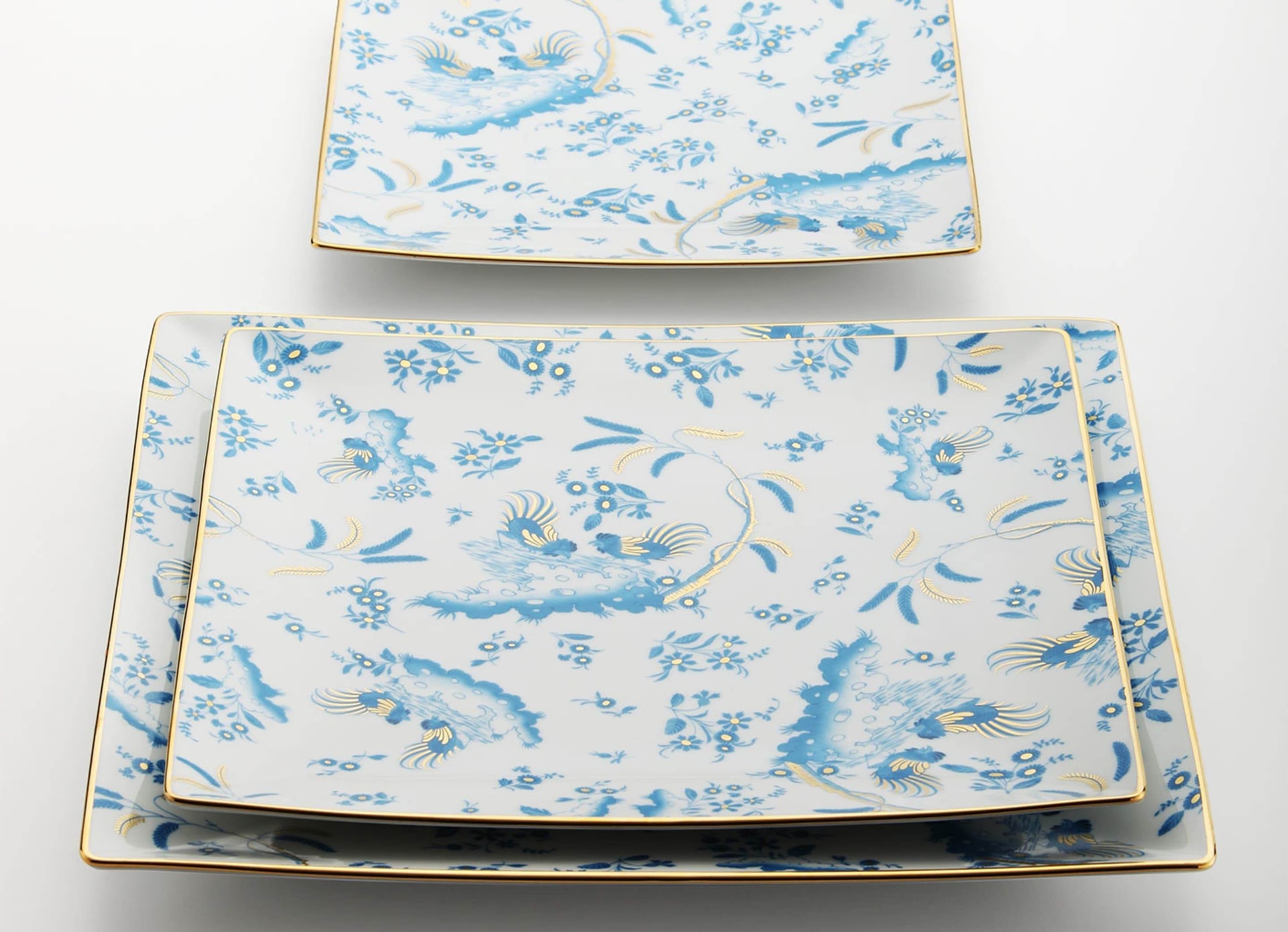 Ginori 1735, Oro Di Doccia, Square plate