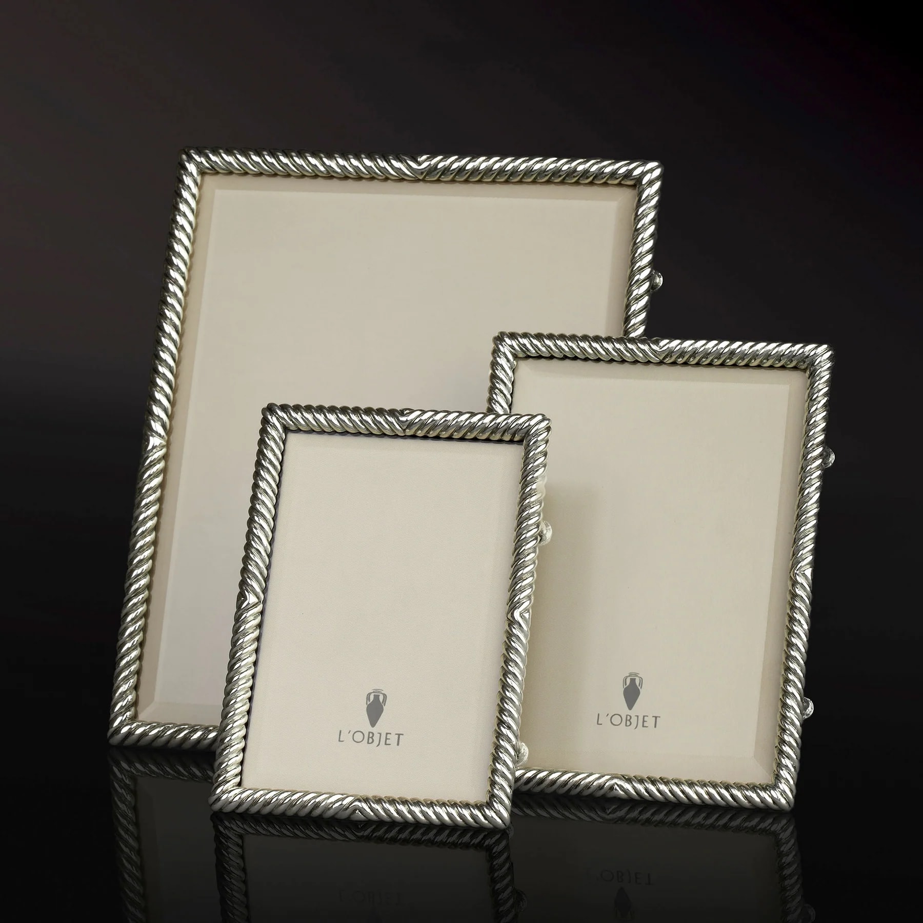 L'Objet, Picture Frames, Deco Twist Frame, platinum 13x18 cm
