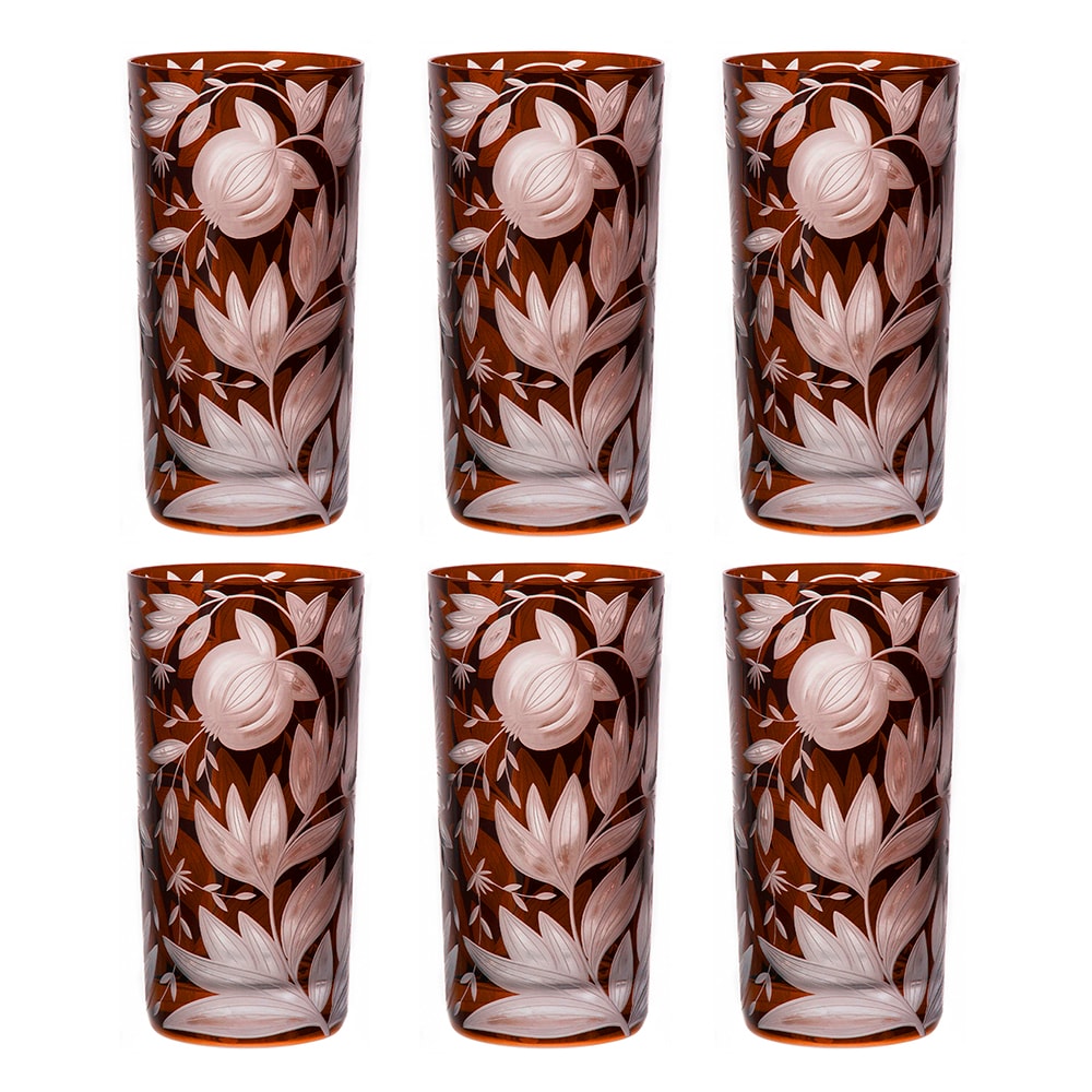 Artel, Verdure highball glasses, Highball glass, mahogany