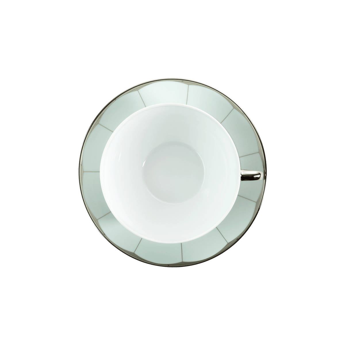 Haviland, Illusion Menthe, Cappuccino cup and saucer