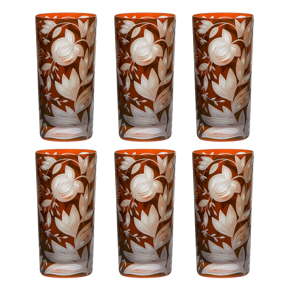 Artel, Verdure highball glasses, Highball glass, rust