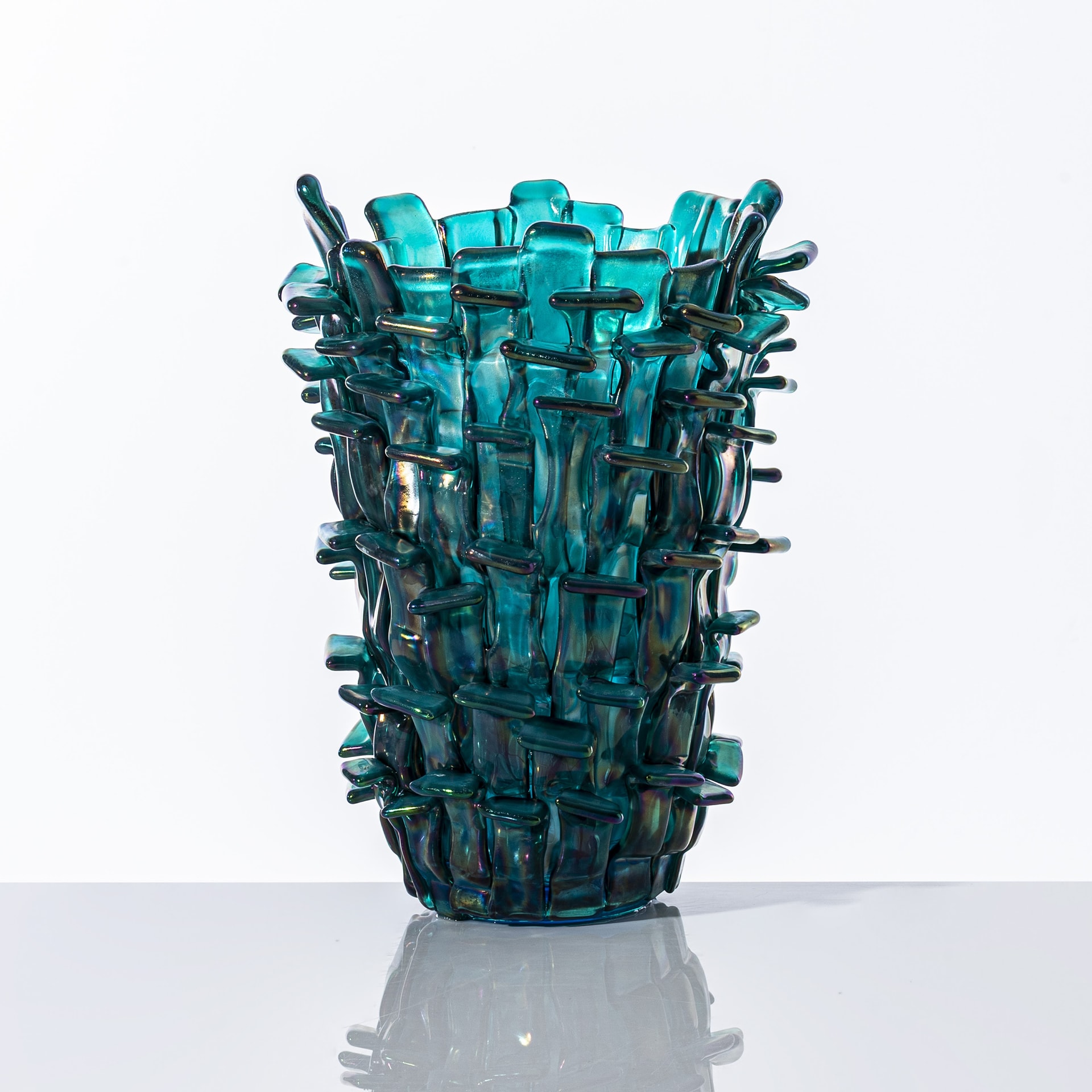 Venini, Ritagli, Vase, aquamarine