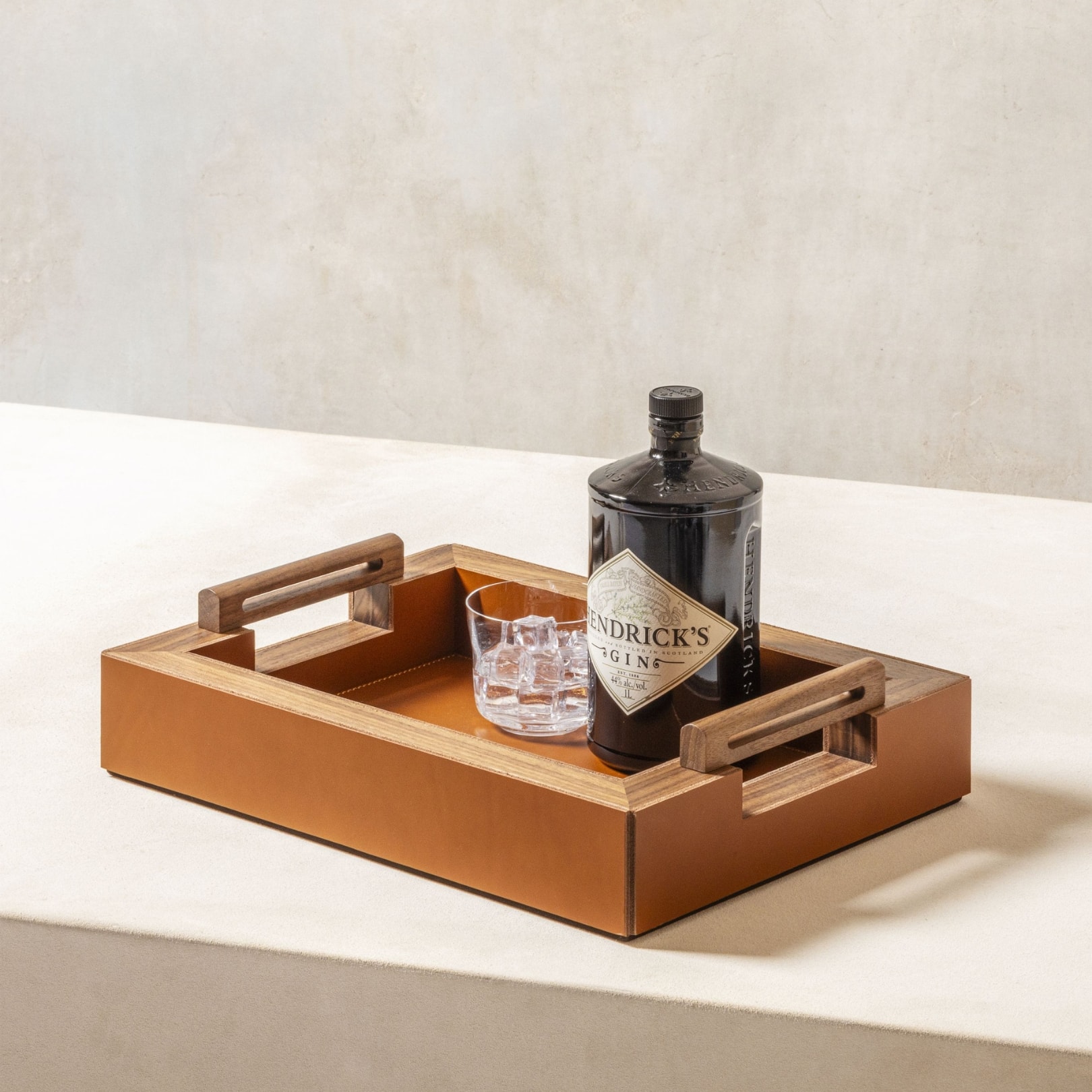 Rabitti 1969, Trays, Toiles de noyer rectangular tray