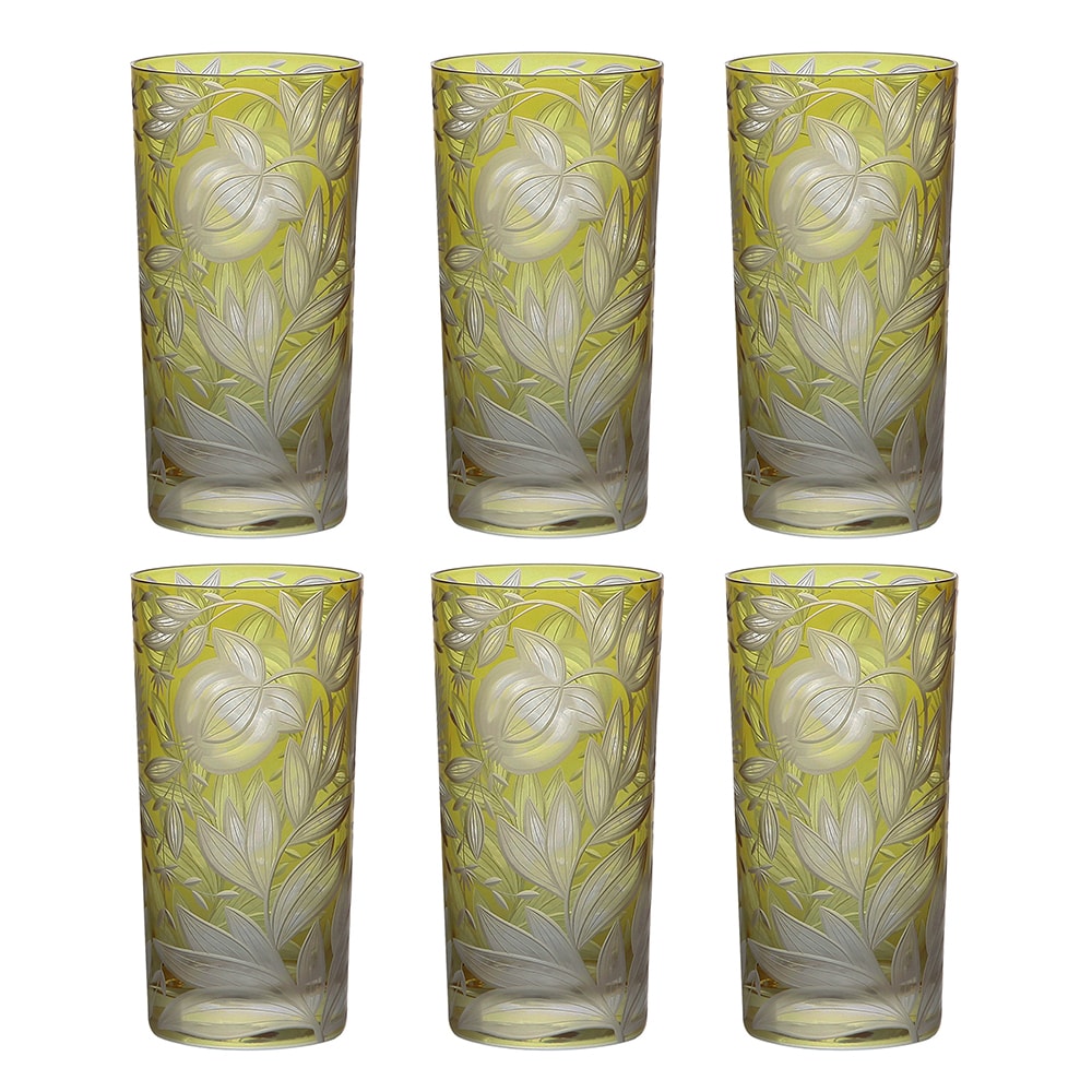 Artel, Verdure highball glasses, highball glass, olive