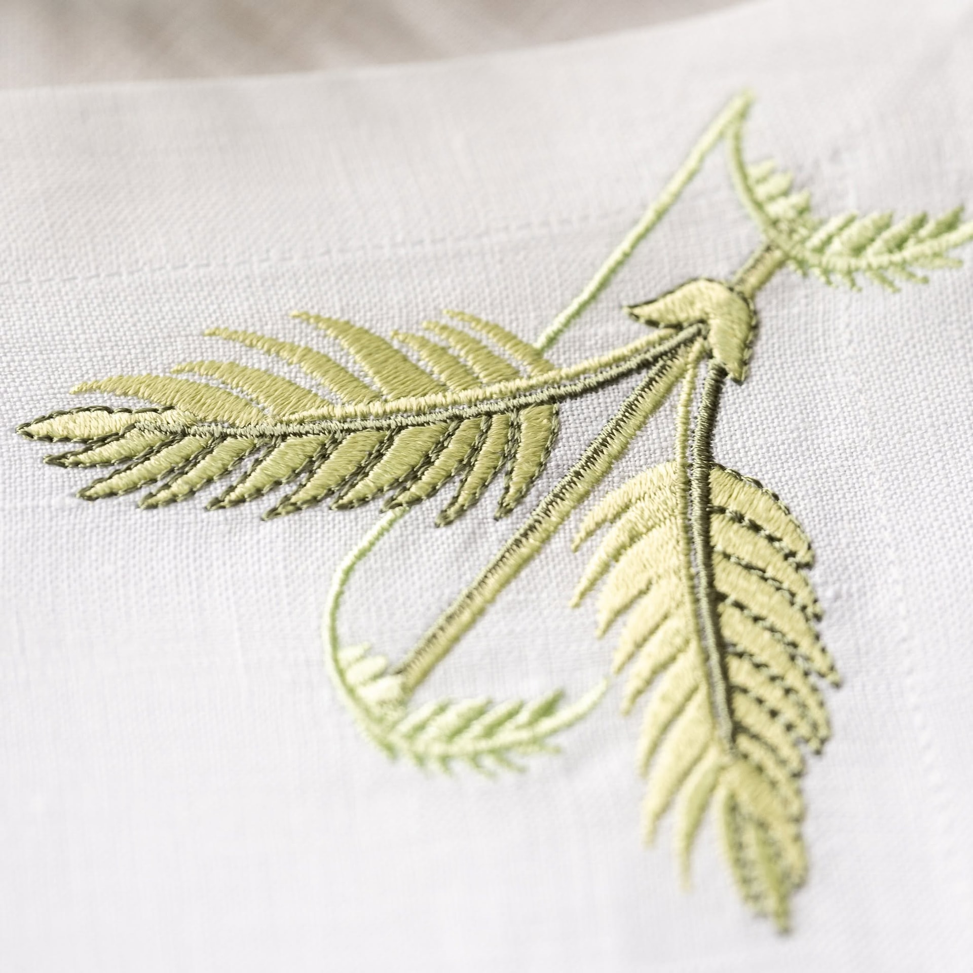 Jesurum, Plumes table set, Green, Napkin