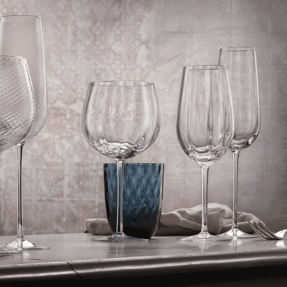 Nason Moretti, Tolomeo glasses, Red wine glass, optic