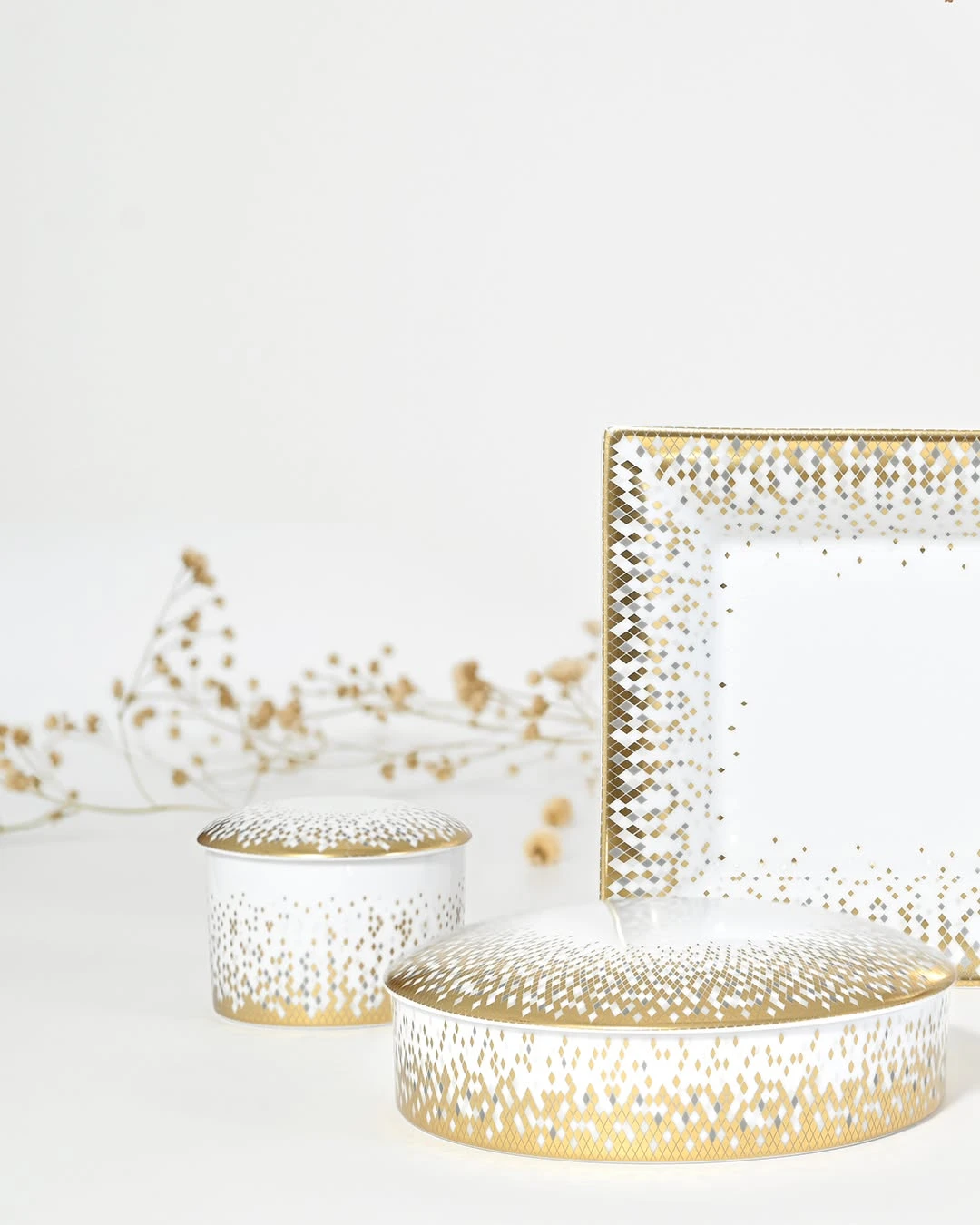 Haviland, Souffle d'or, Square tray