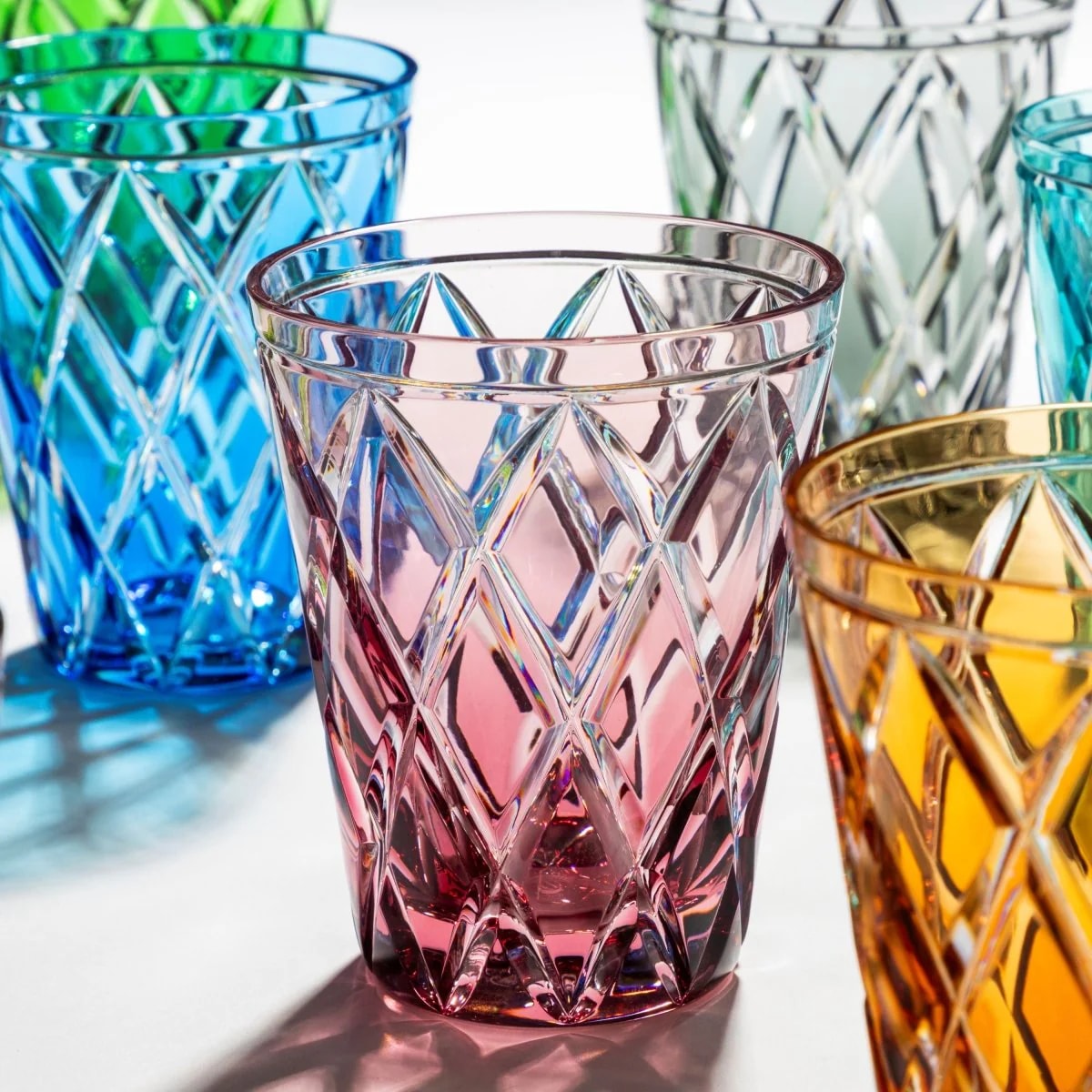 Cristallerie de Montbronn, Harlequin, Tumbler, grey