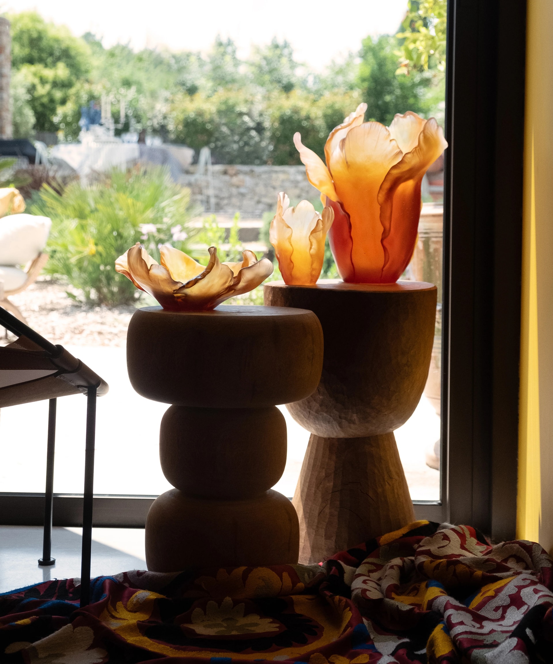 Daum, Tulipe vases, Amber vase