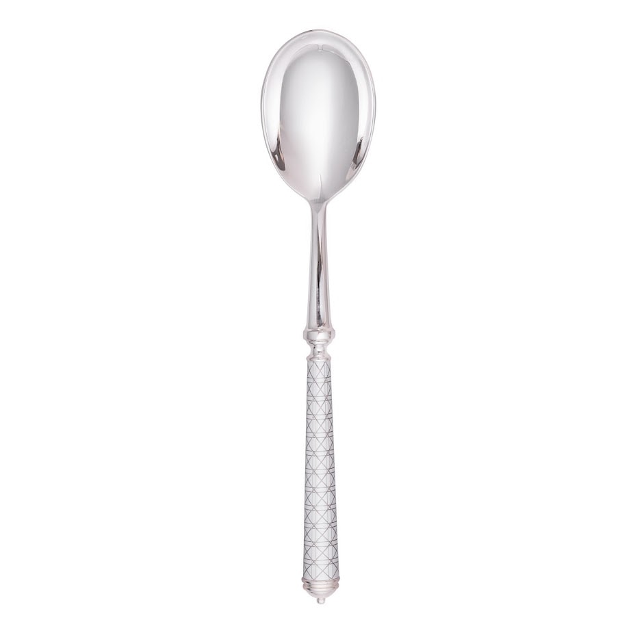 Alain Saint-Joanis, Croisette White, silver plated, Salad serving set