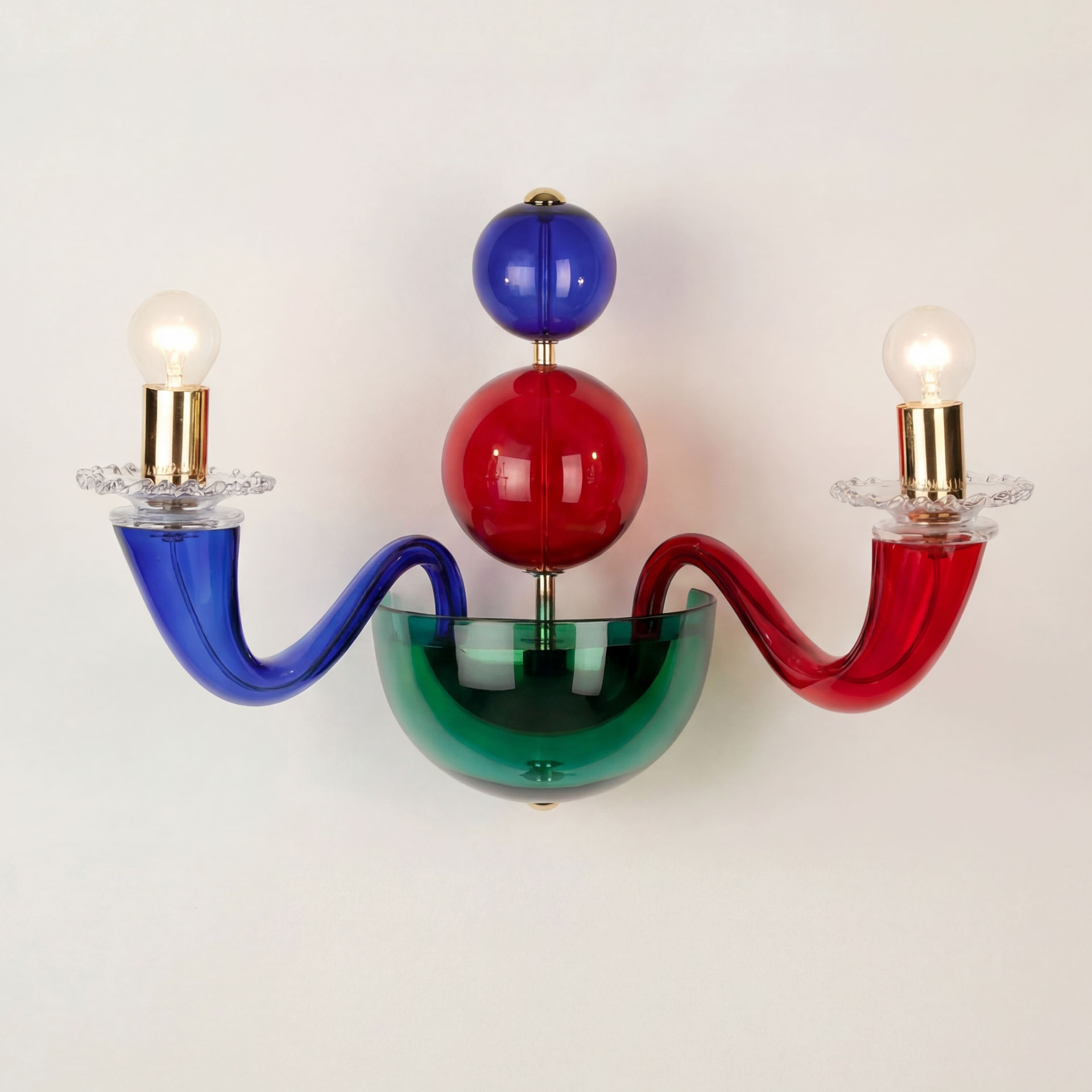 Venini, Art Light, Gio Ponti wall sconce, multicolor
