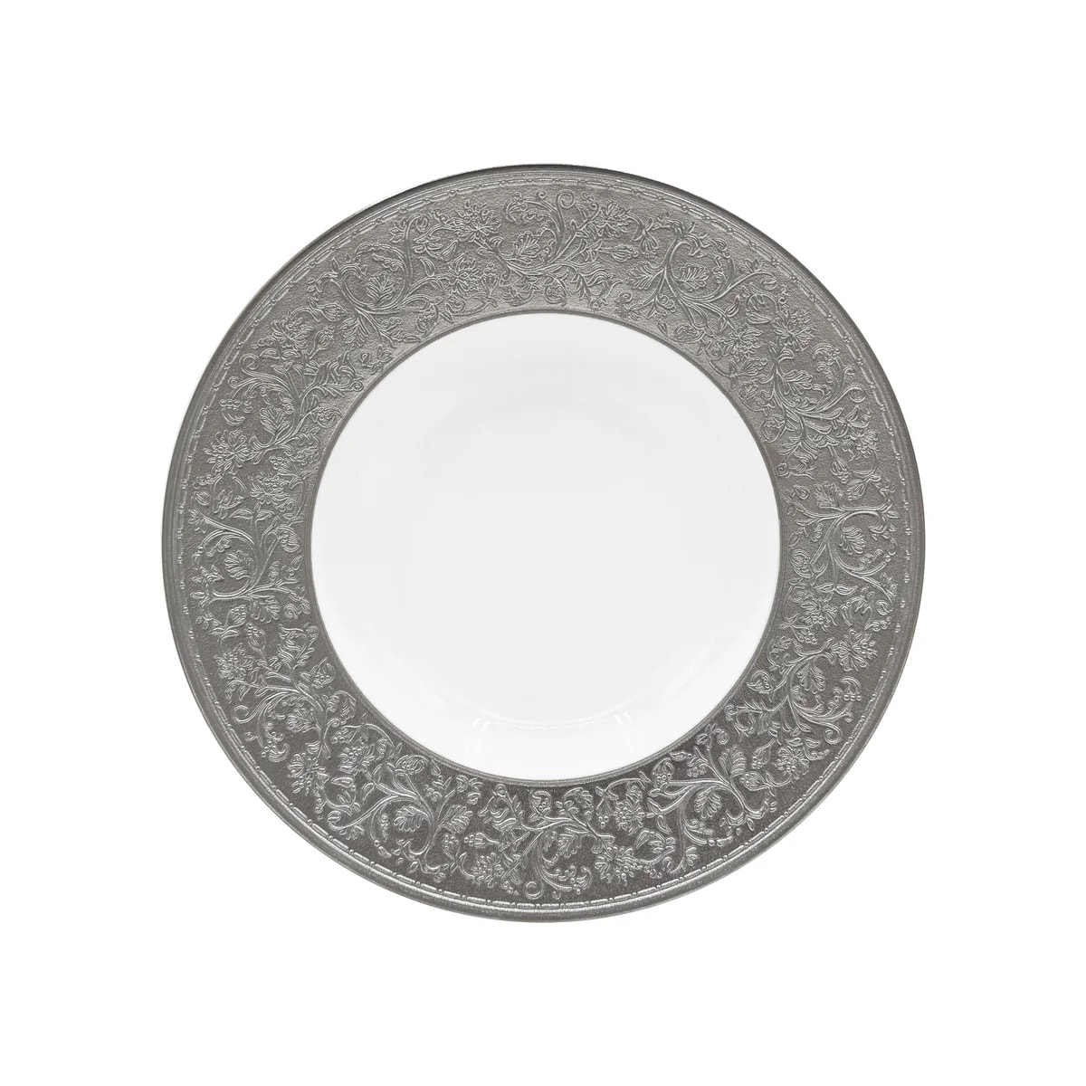 J.L Coquet, Swan Platinum, Rim soup plate, medium