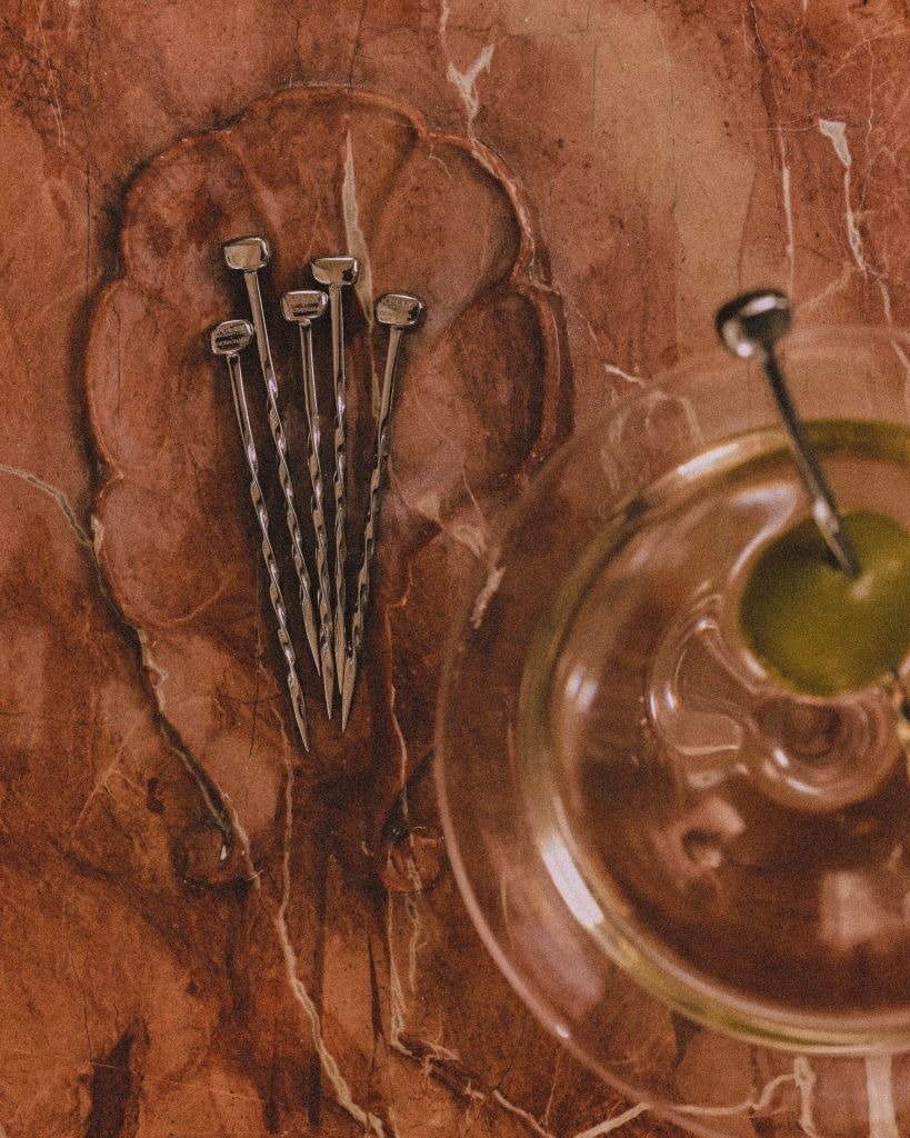 Giobagnara, Maris bar accessories by Kelly Wearstler, Set of 6 cocktail picks