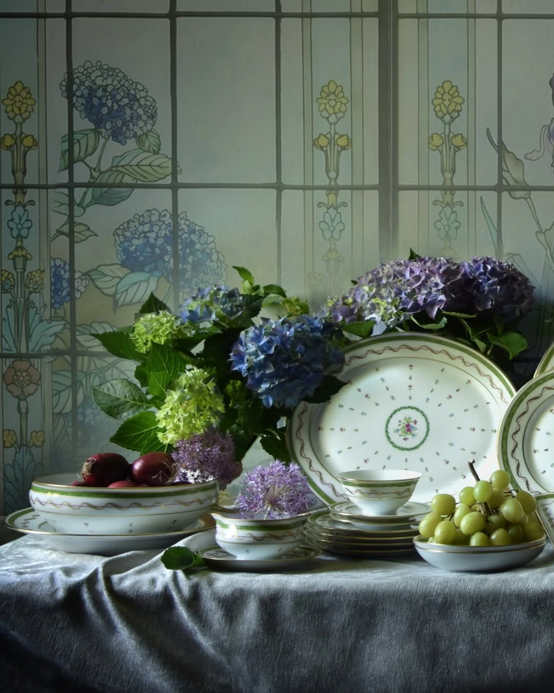 Haviland, Vieux Paris green, Individual salad bowl
