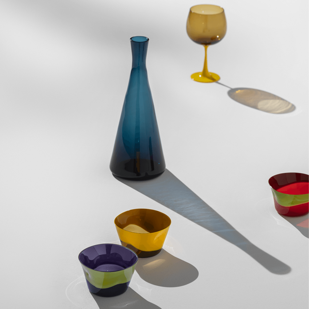 Nason Moretti, Burlesque glasses, Borgogna glass, brown