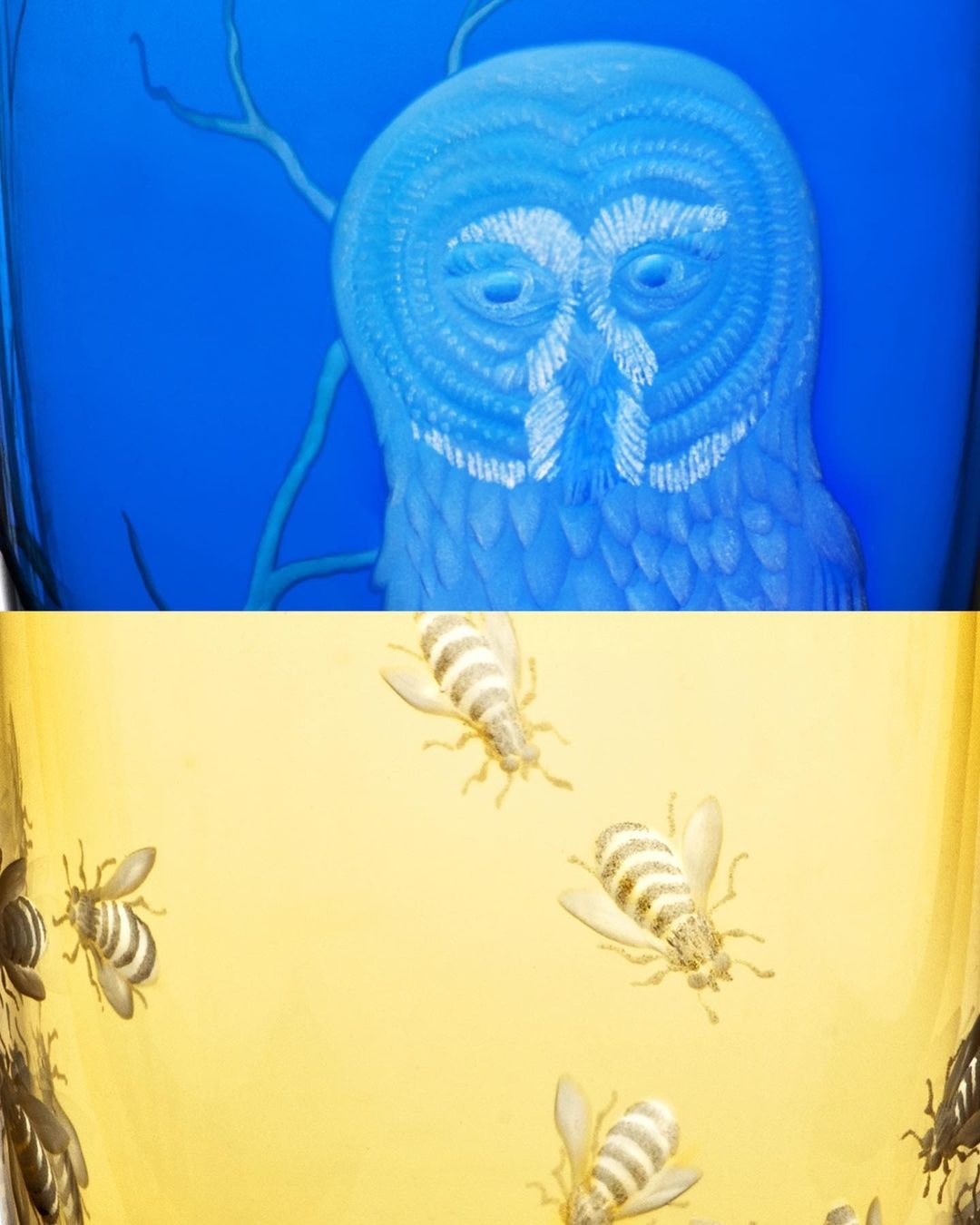 Theresienthal, Planet Earth, Tumbler, owl engraving