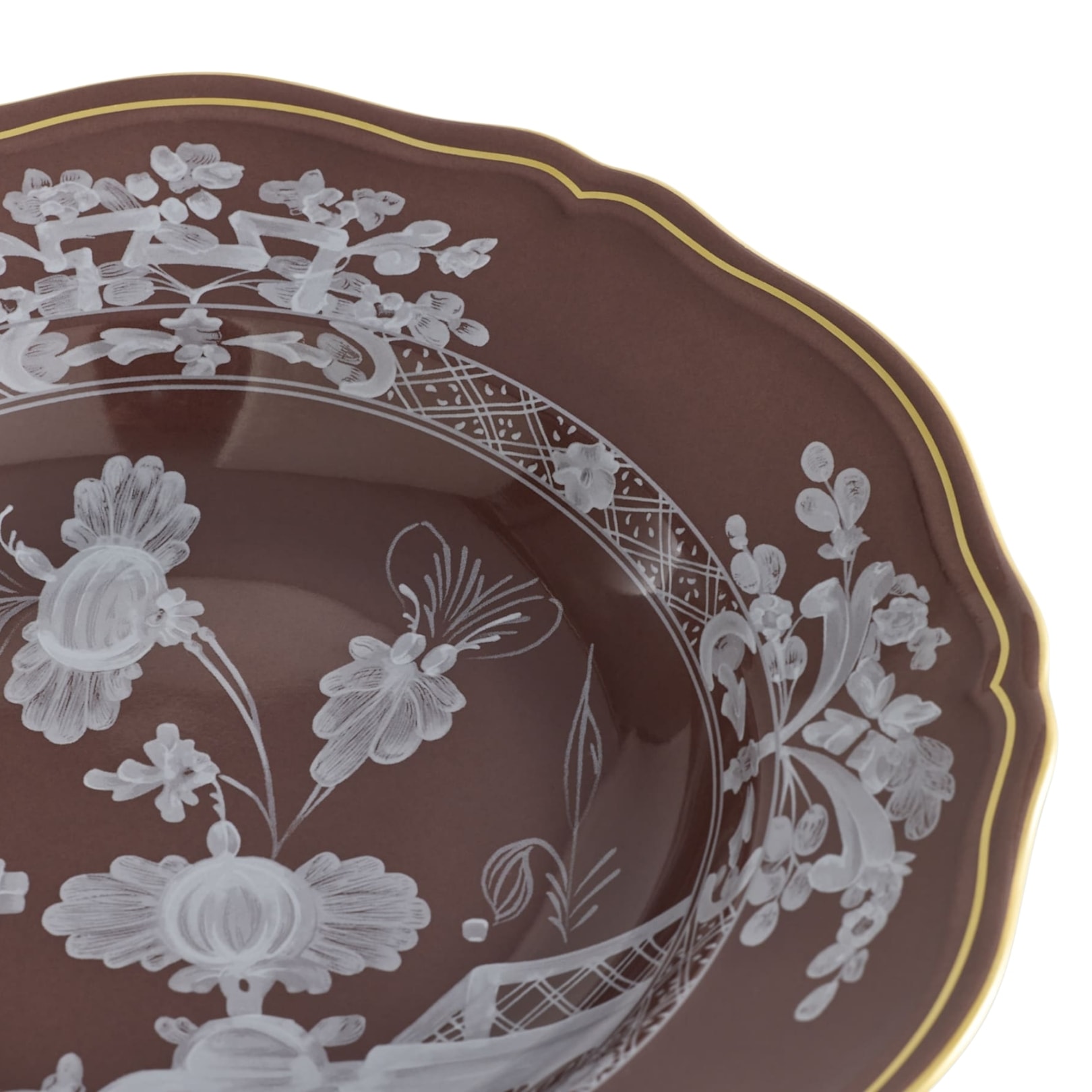 Ginori 1735, Oriente Italiano Castagna & Meringa, Soup plate, castagna