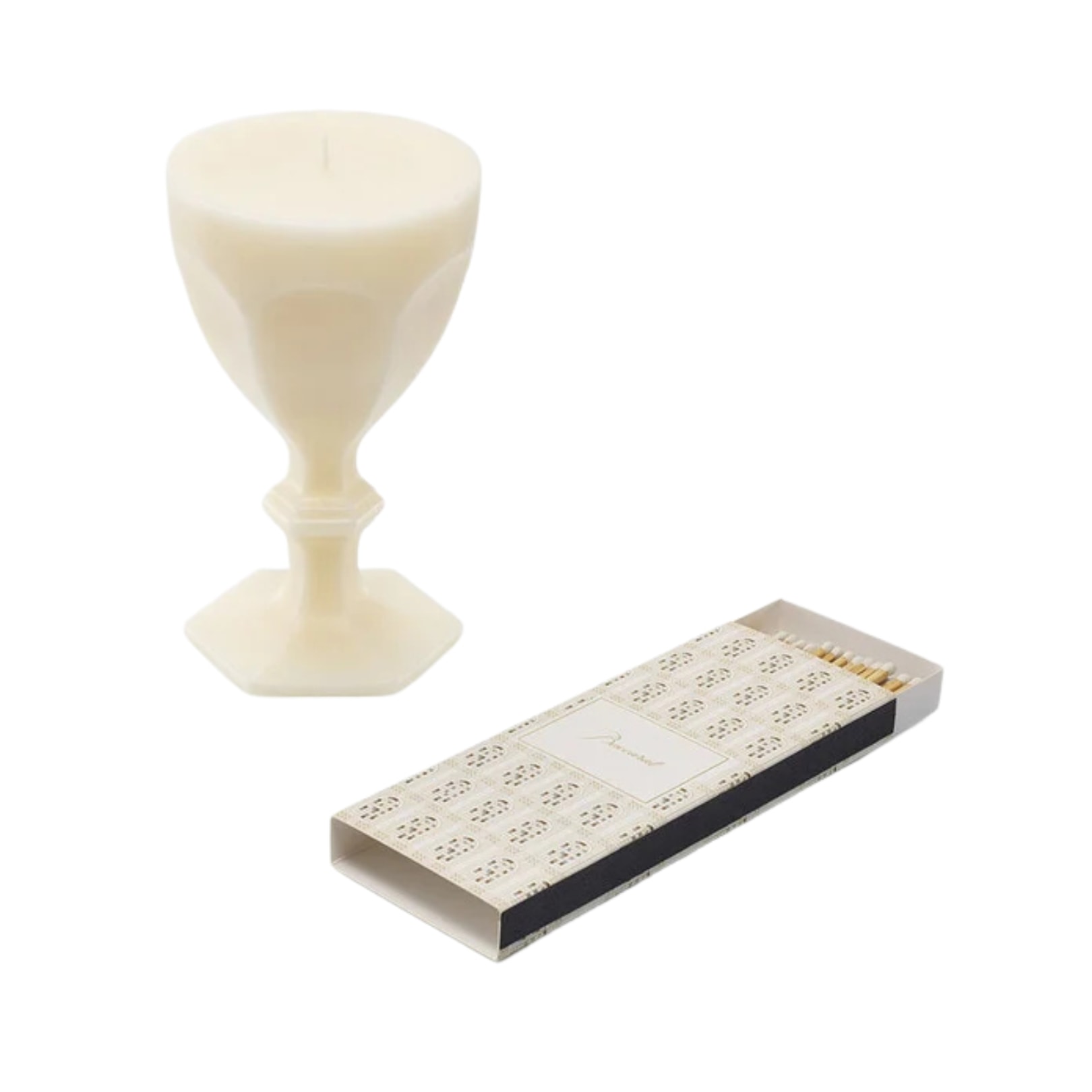 Baccarat, Harcourt candles, Glass candle, ivory