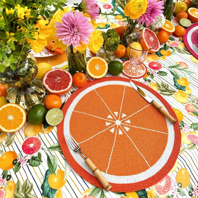 Von Gern Home, Citrus, Orange Placemat
