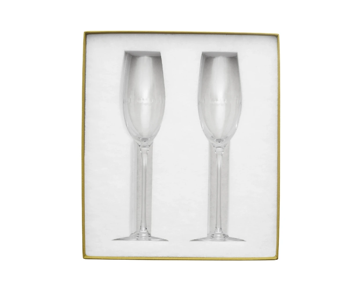 Christofle, Perles Glassware, Set of 2 champagne flutes