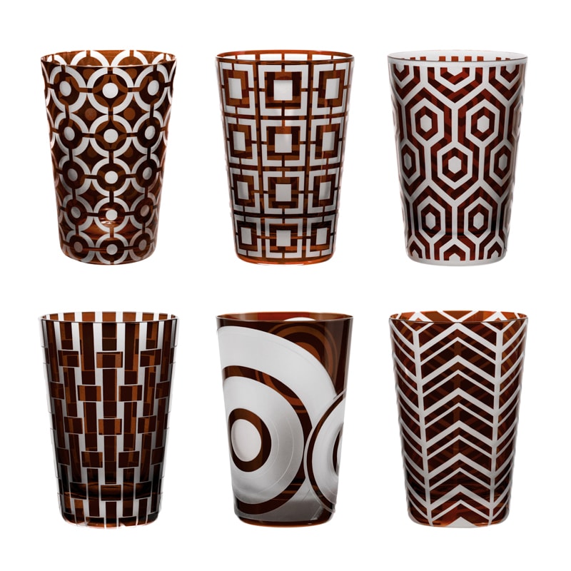 Artel, Polka dot tumblers, Tumbler, mahogany