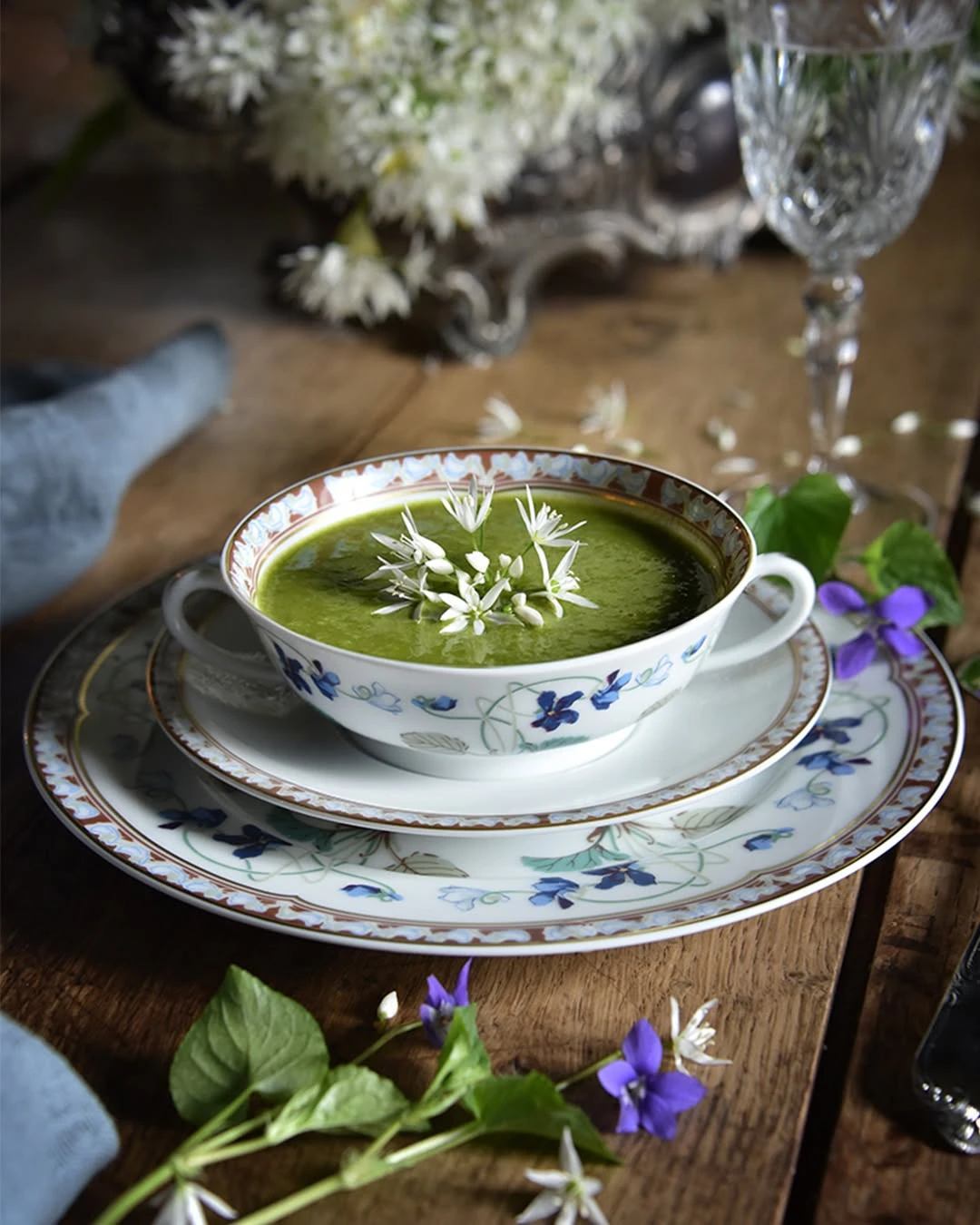 Haviland, Impératrice Eugénie, Soup cup and saucer