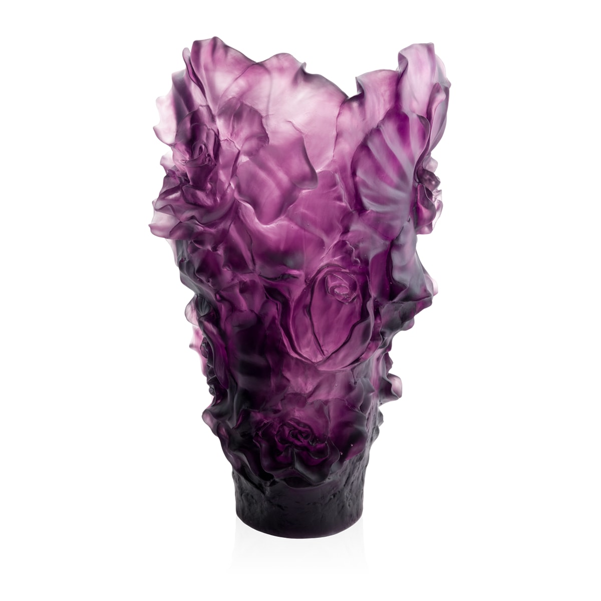 Daum, Camelia vases, Violet magnum vase, limited edition