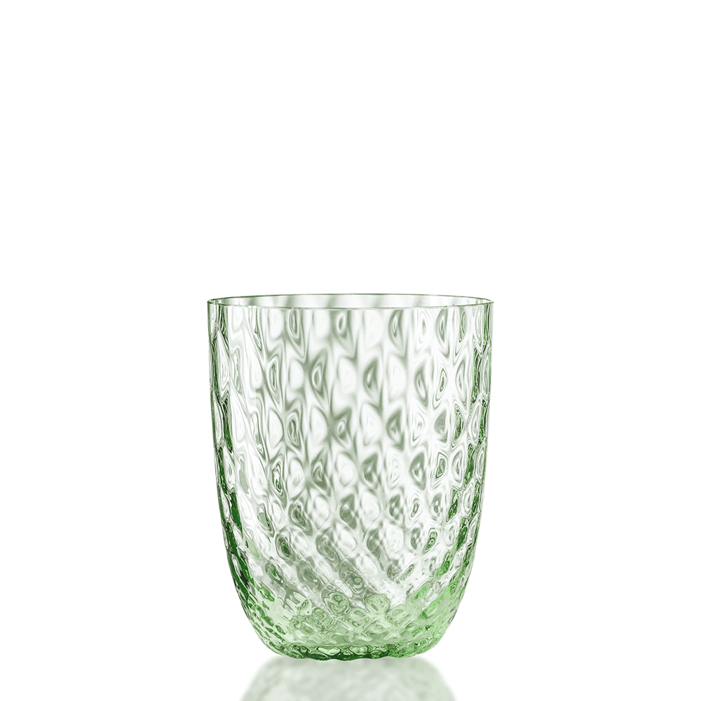 Nason Moretti, Idra glasses, Water glasses set of 6, parfume green