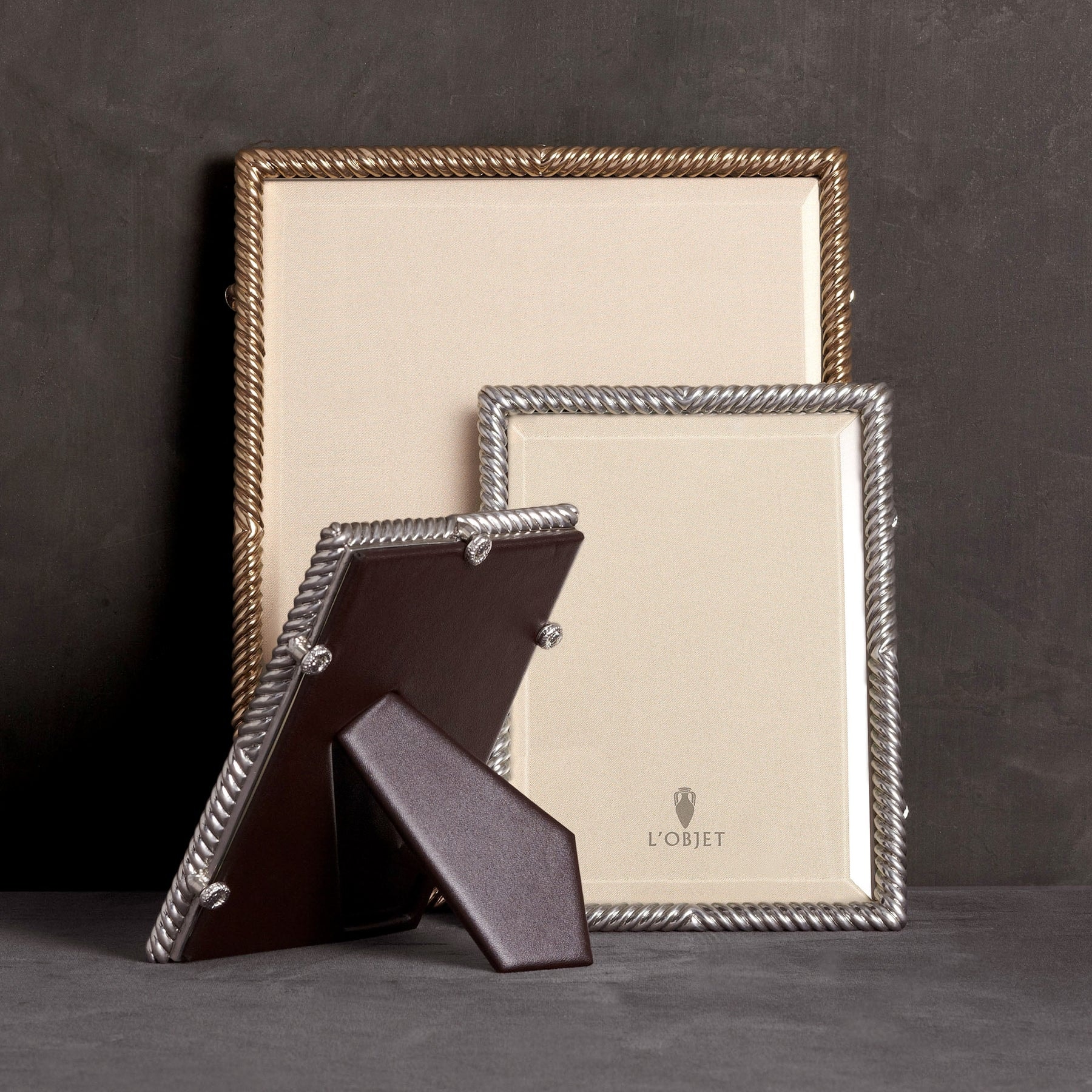 L'Objet, Picture Frames, Deco Twist Frame, gold 18x13 cm