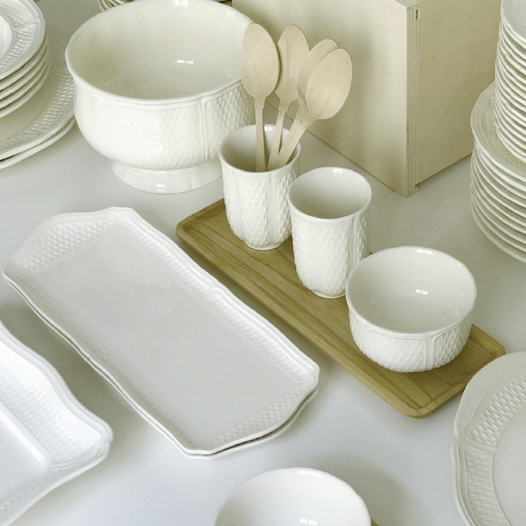 Gien, Pont aux Choux White, Dessert plates, set of 4